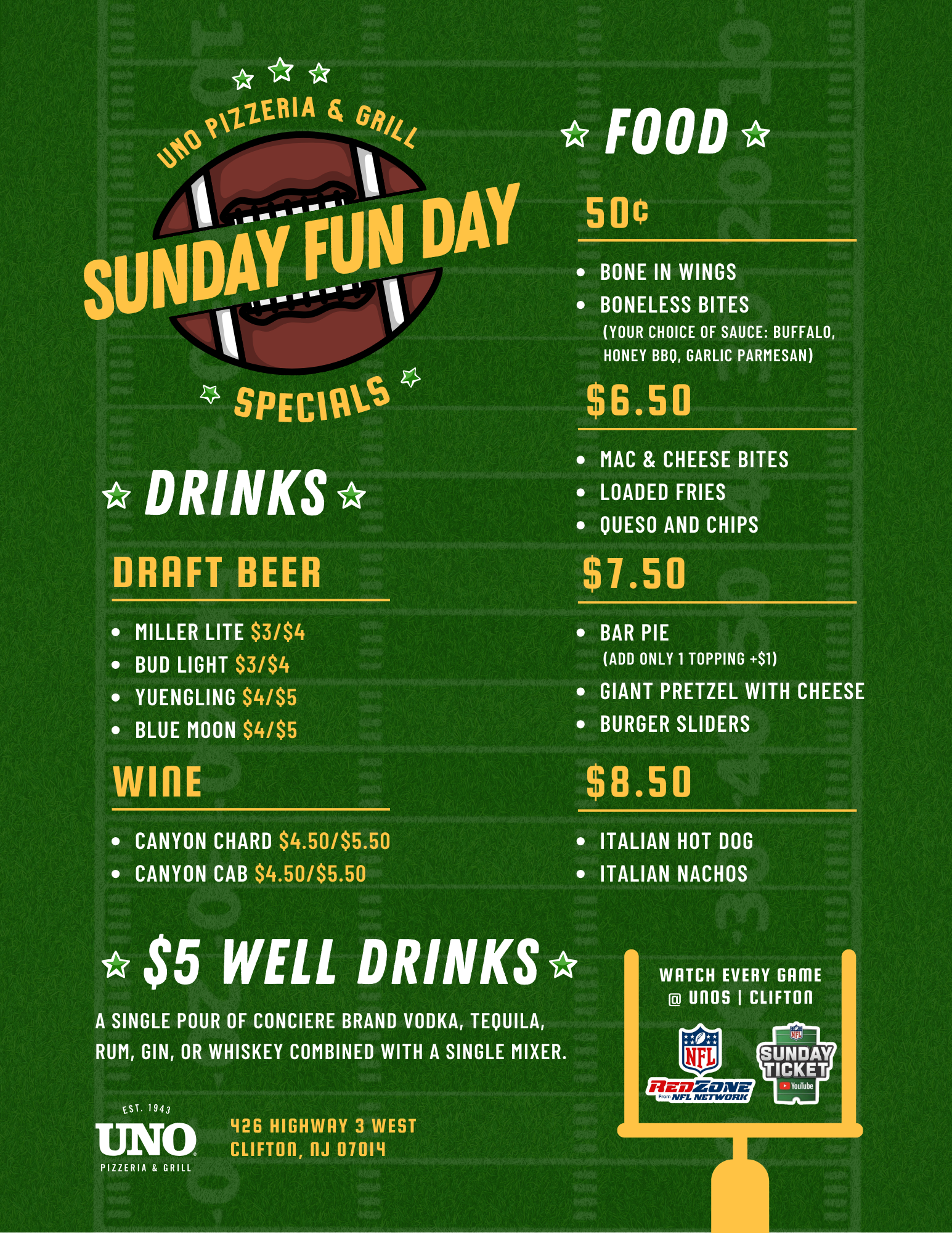 Clifton NJ NFL Sunday Ticket